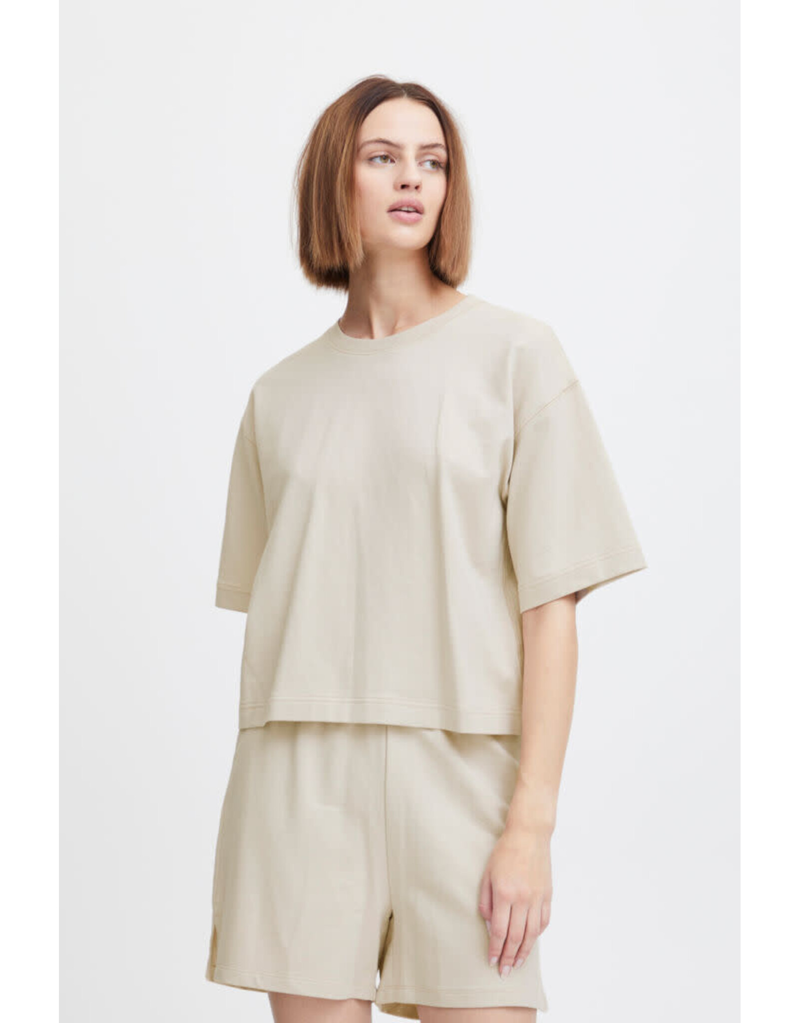 ICHI ICHI - Ocie Cotton Shorts (Silver Gray)