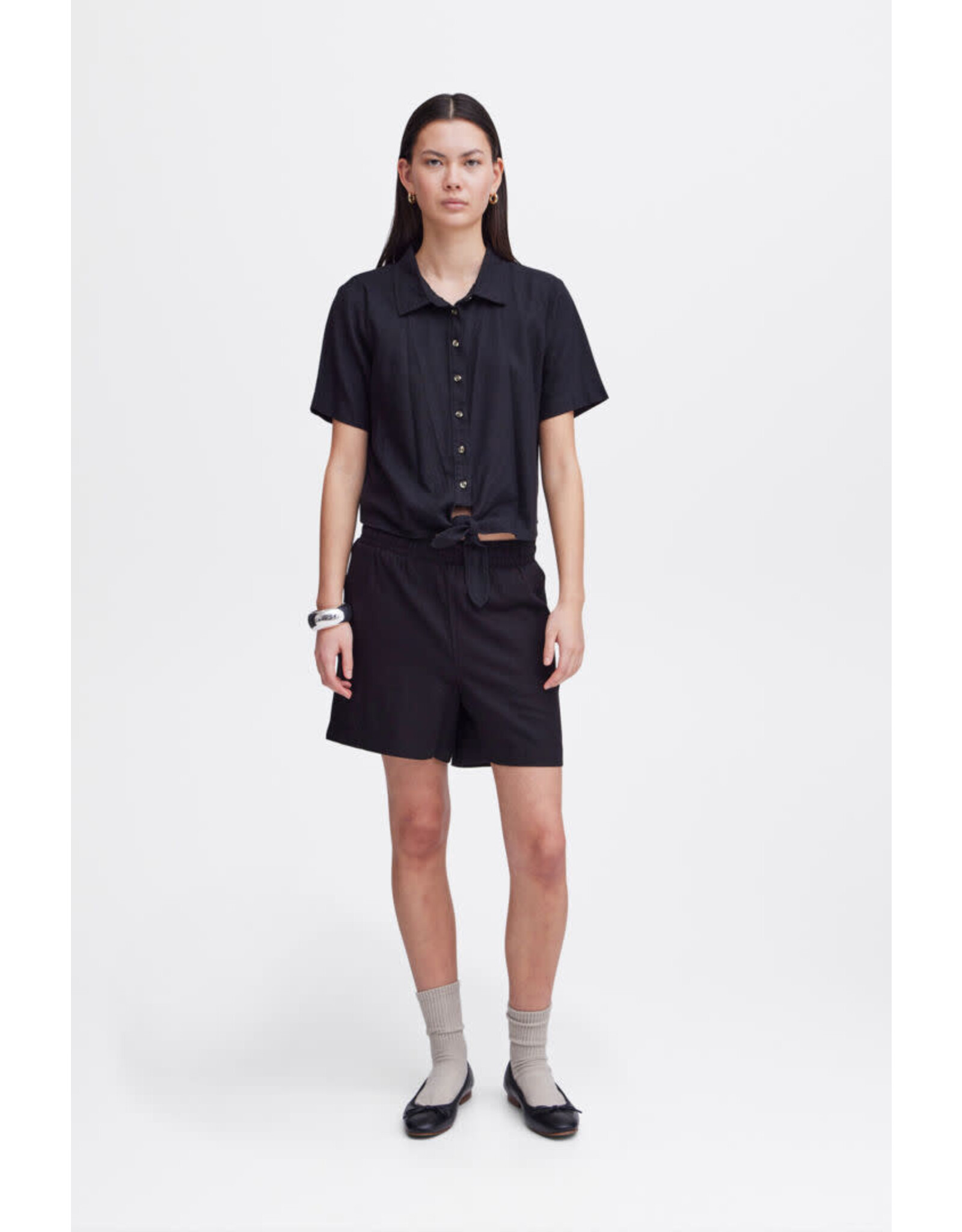 ICHI ICHI - Lino shorts (Black)