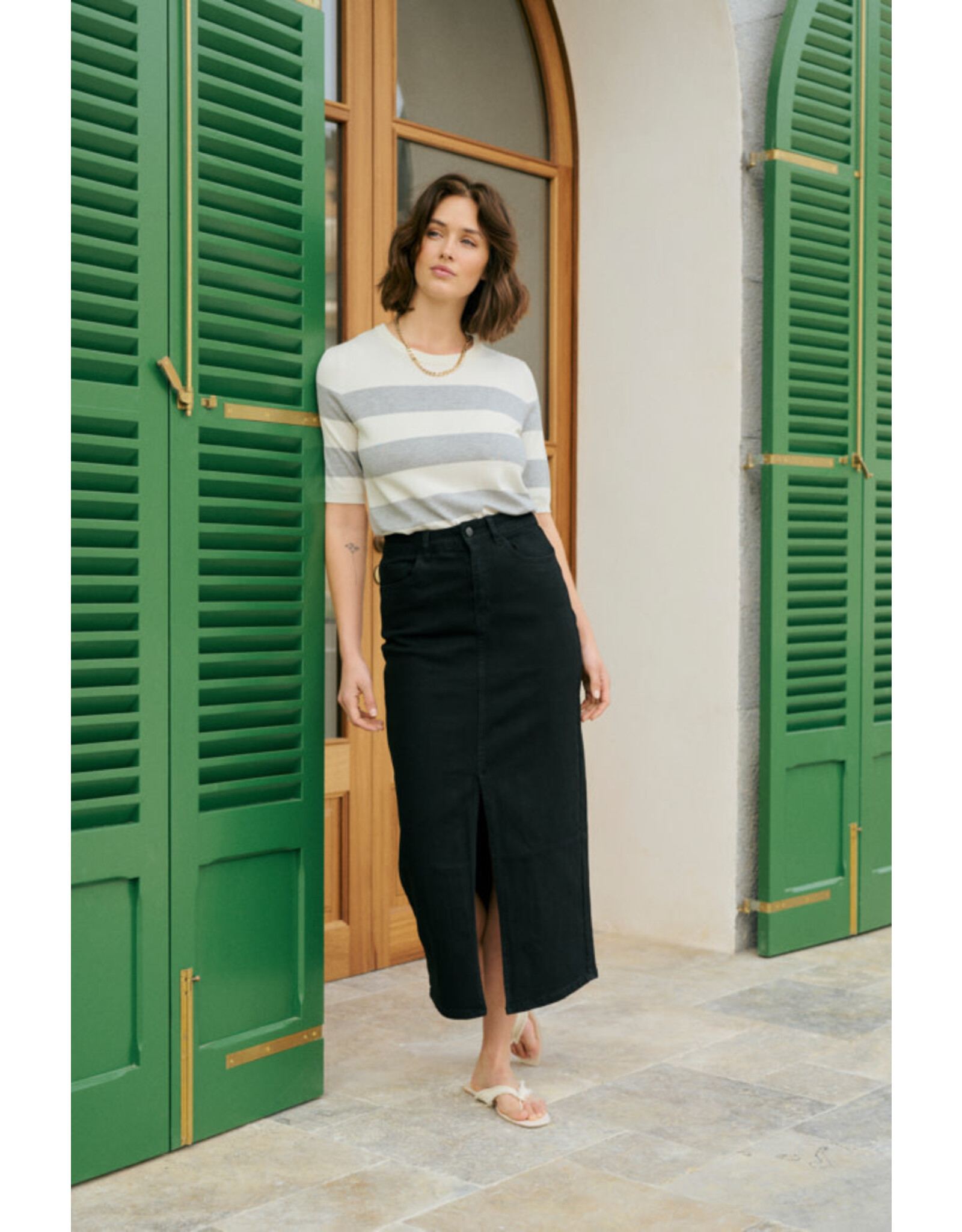 Kaffe Kaffe - Sinem Denim Skirt (Black Deep)