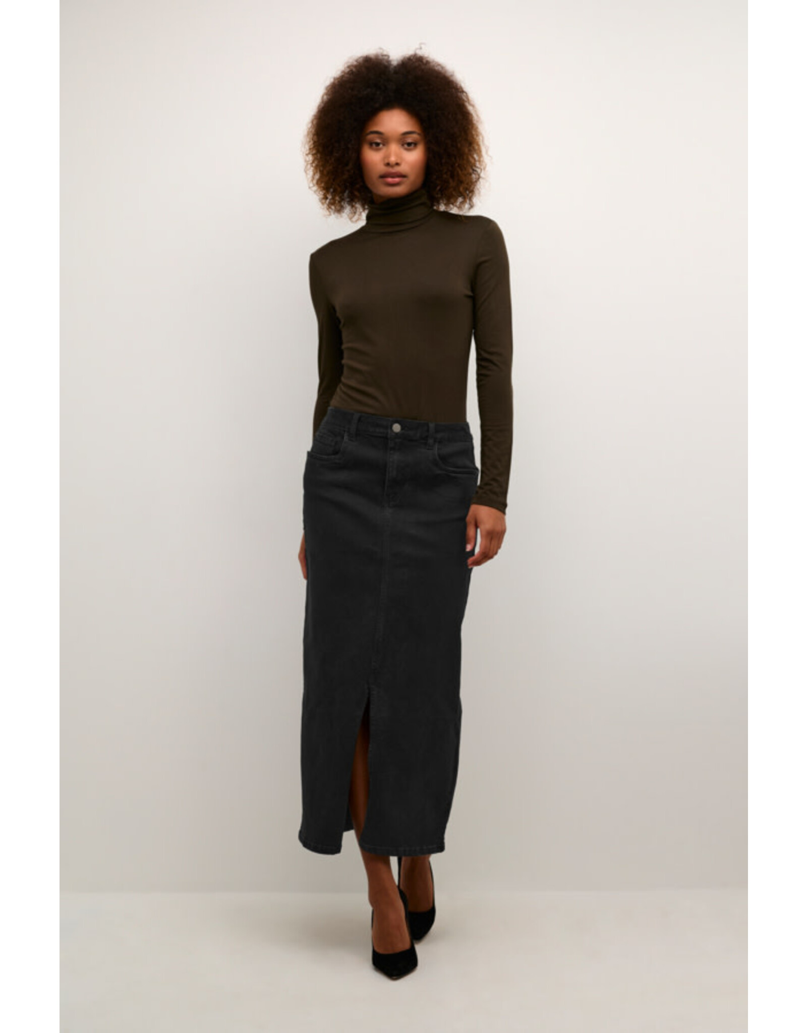 Kaffe Kaffe - Sinem Denim Skirt (Black Deep)