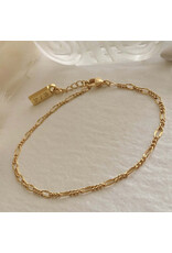 Pika & Bear Pika & Bear - "Figaro" Flat Link Patterned Chain Bracelet