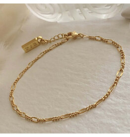 Pika & Bear Pika & Bear - "Figaro" Flat Link Patterned Chain Bracelet