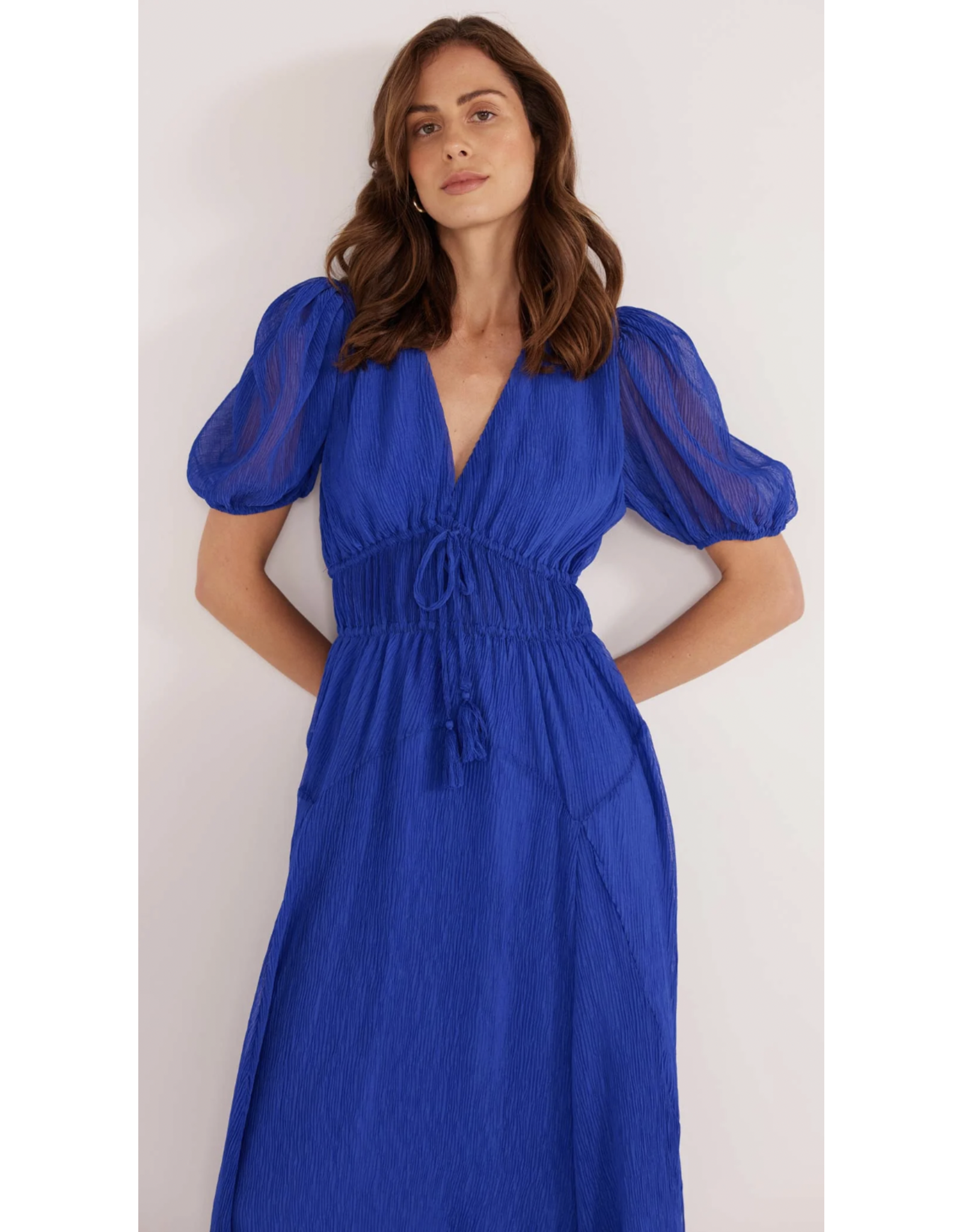 Mink Pink Mink Pink - Lily Hanky Hem Midi Dress (Sapphire)
