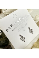 Pika & Bear Pika & Bear - Grasslands Tiny Snake Stud Earrings with Rhinestones