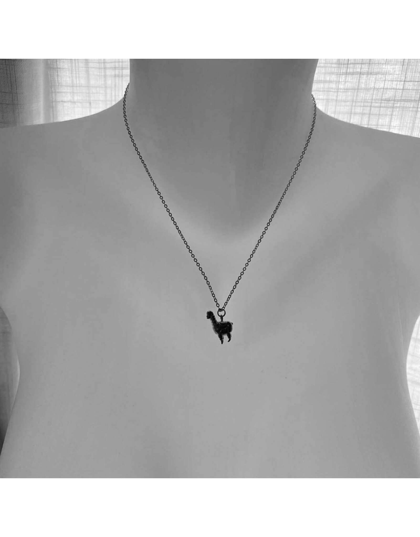 Pika & Bear Pika & Bear - "Tina" Tiny Llama Charm Necklace