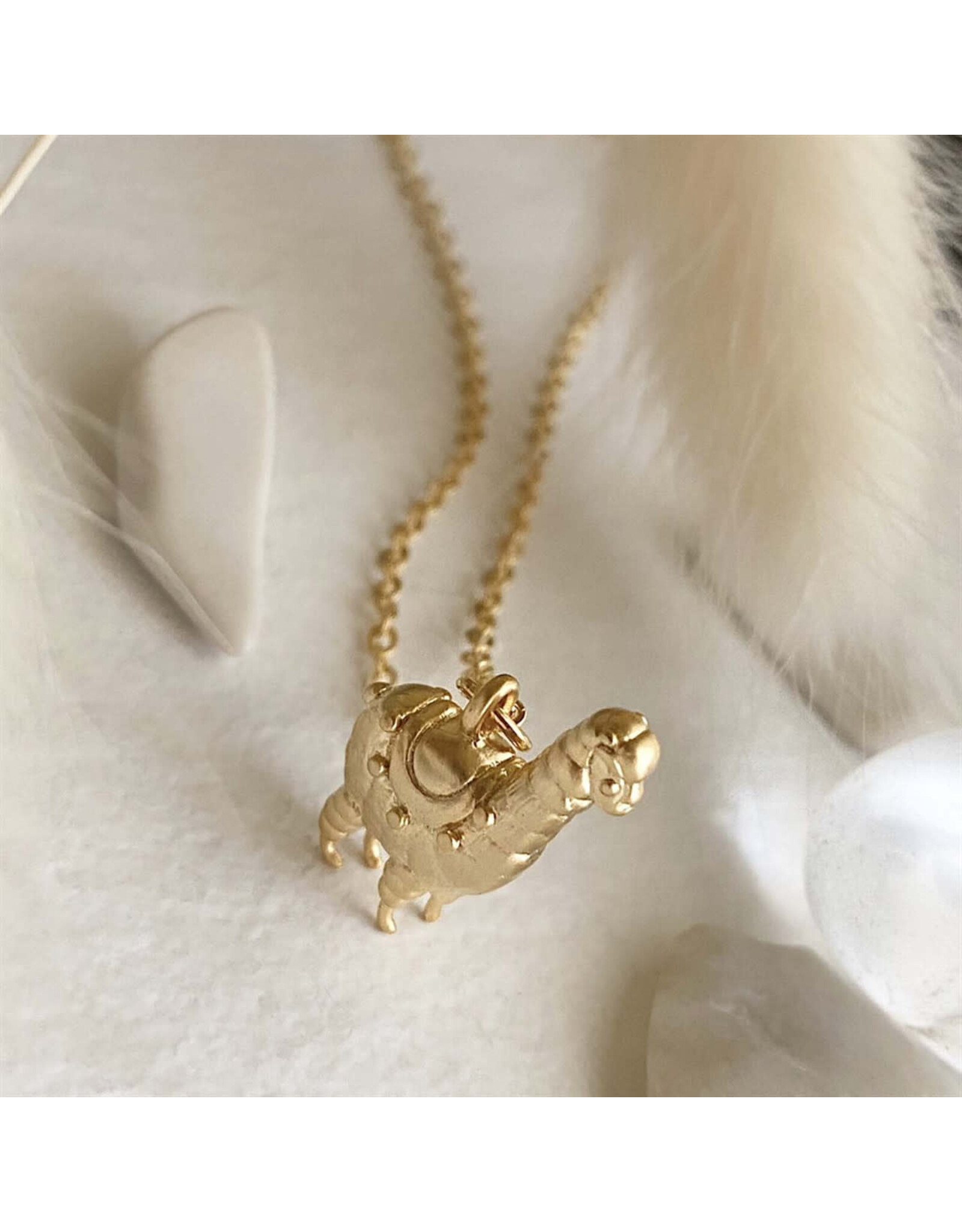 Pika & Bear Pika & Bear - "Tina" Tiny Llama Charm Necklace