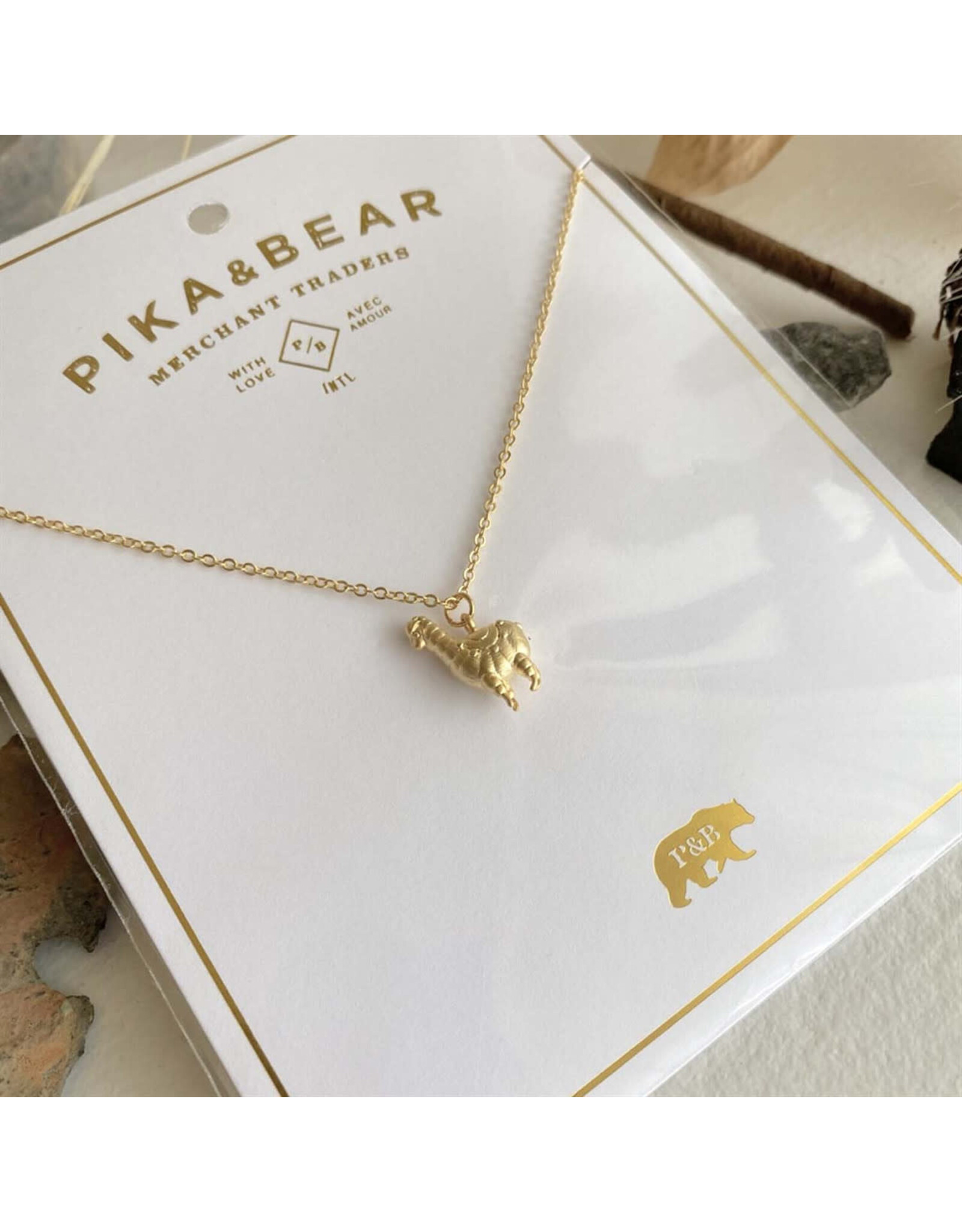 Pika & Bear Pika & Bear - "Tina" Tiny Llama Charm Necklace