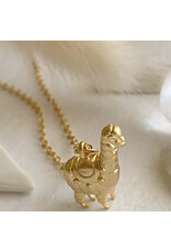 Pika & Bear Pika & Bear - "Tina" Tiny Llama Charm Necklace