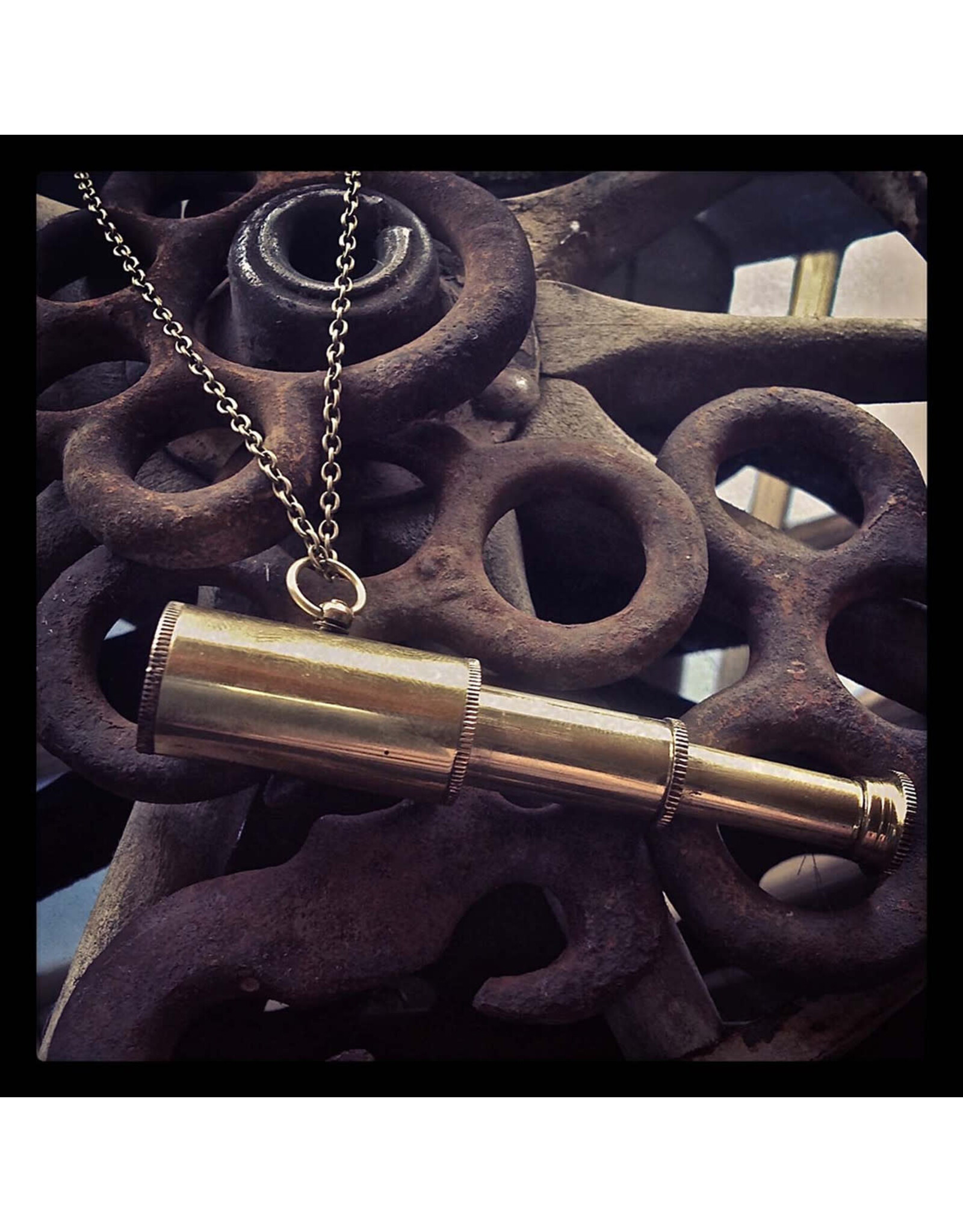 Pika & Bear Pika & Bear - "Explorer" Brass Telescope Necklace