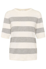 Kaffe Kaffe - Lizza stripe (Grey Melange / White)