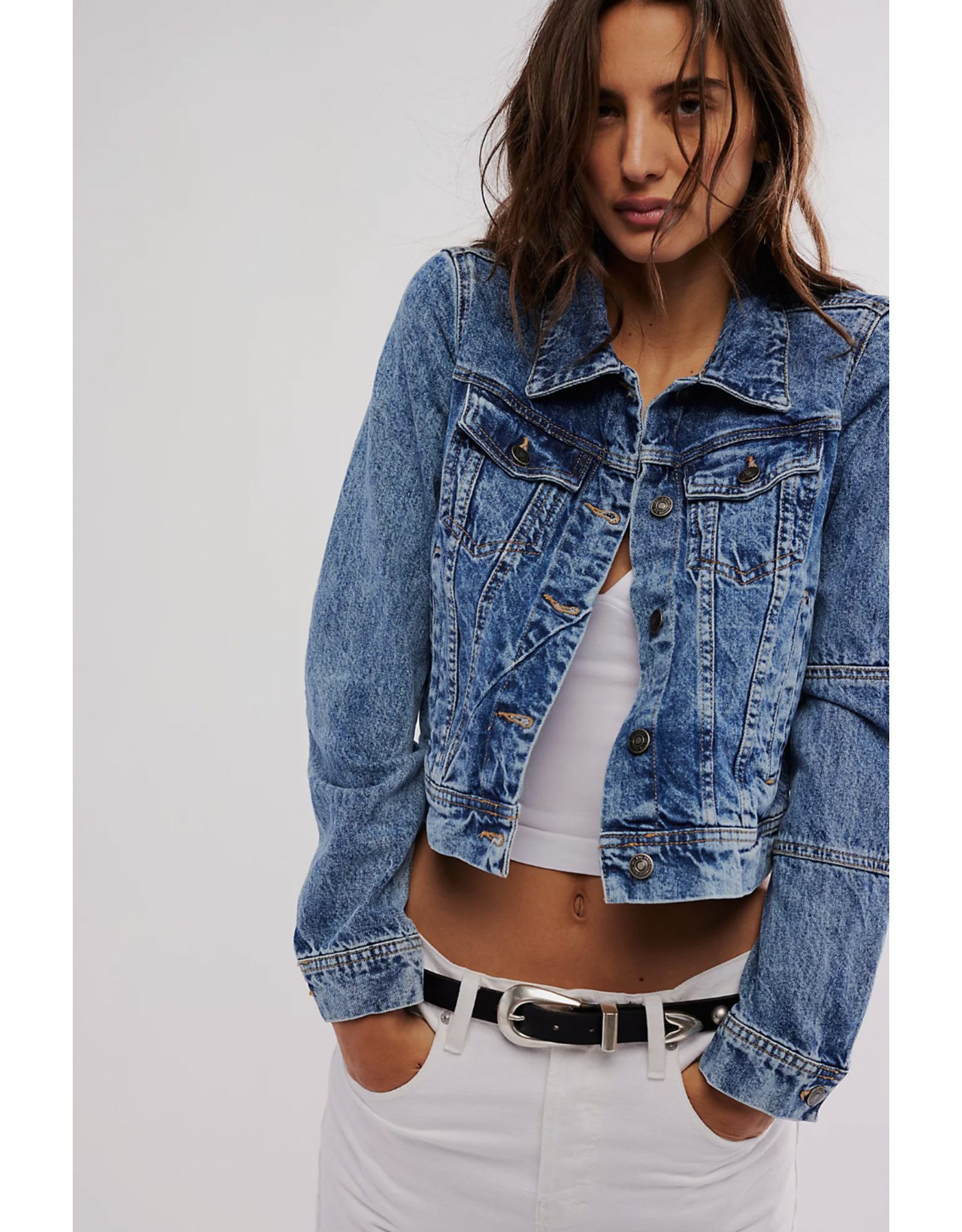 Free people Free People - Rumours Denim Jacket (Light Indigo)