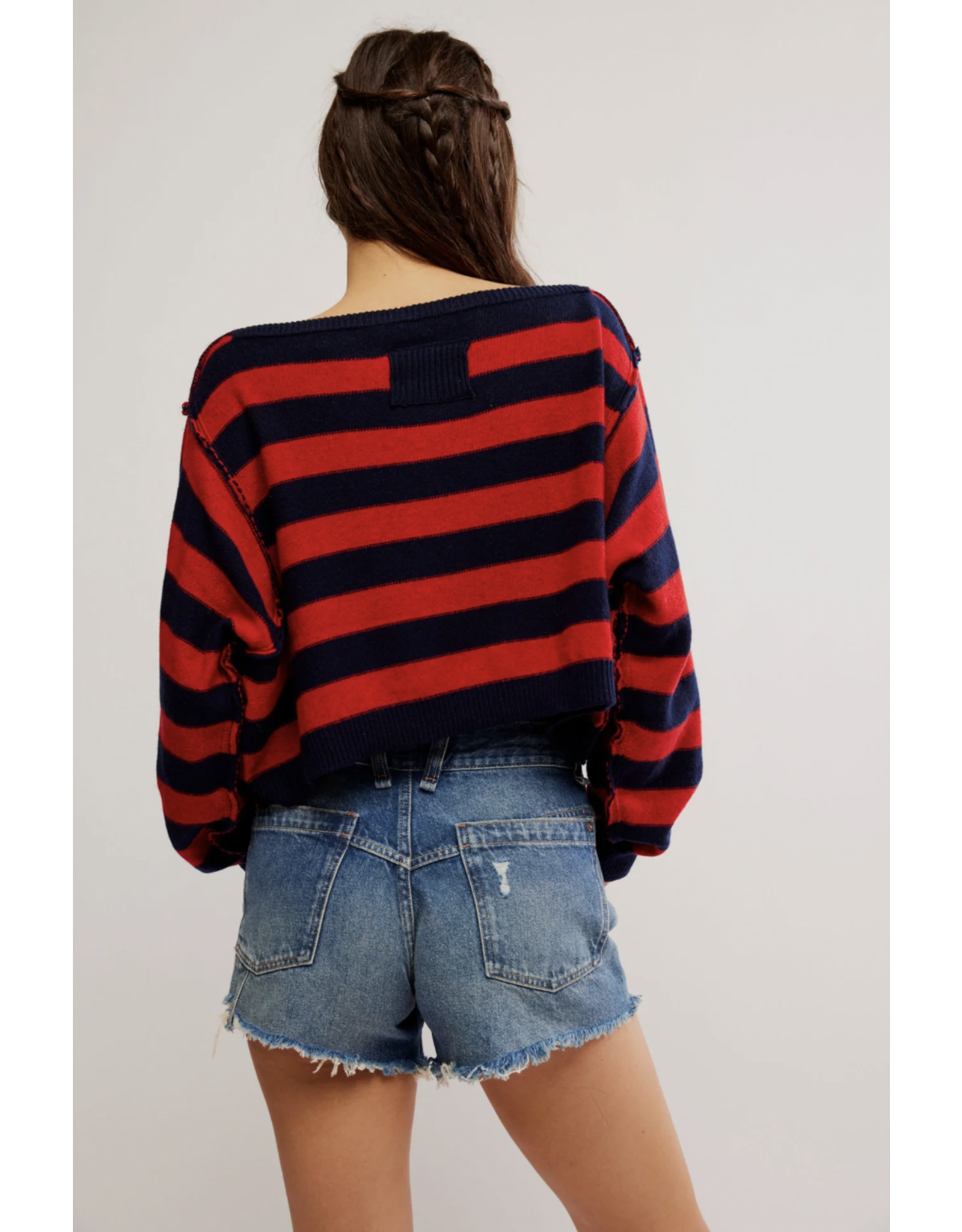 Free people Free People - Into the Blue Pullover (Red)