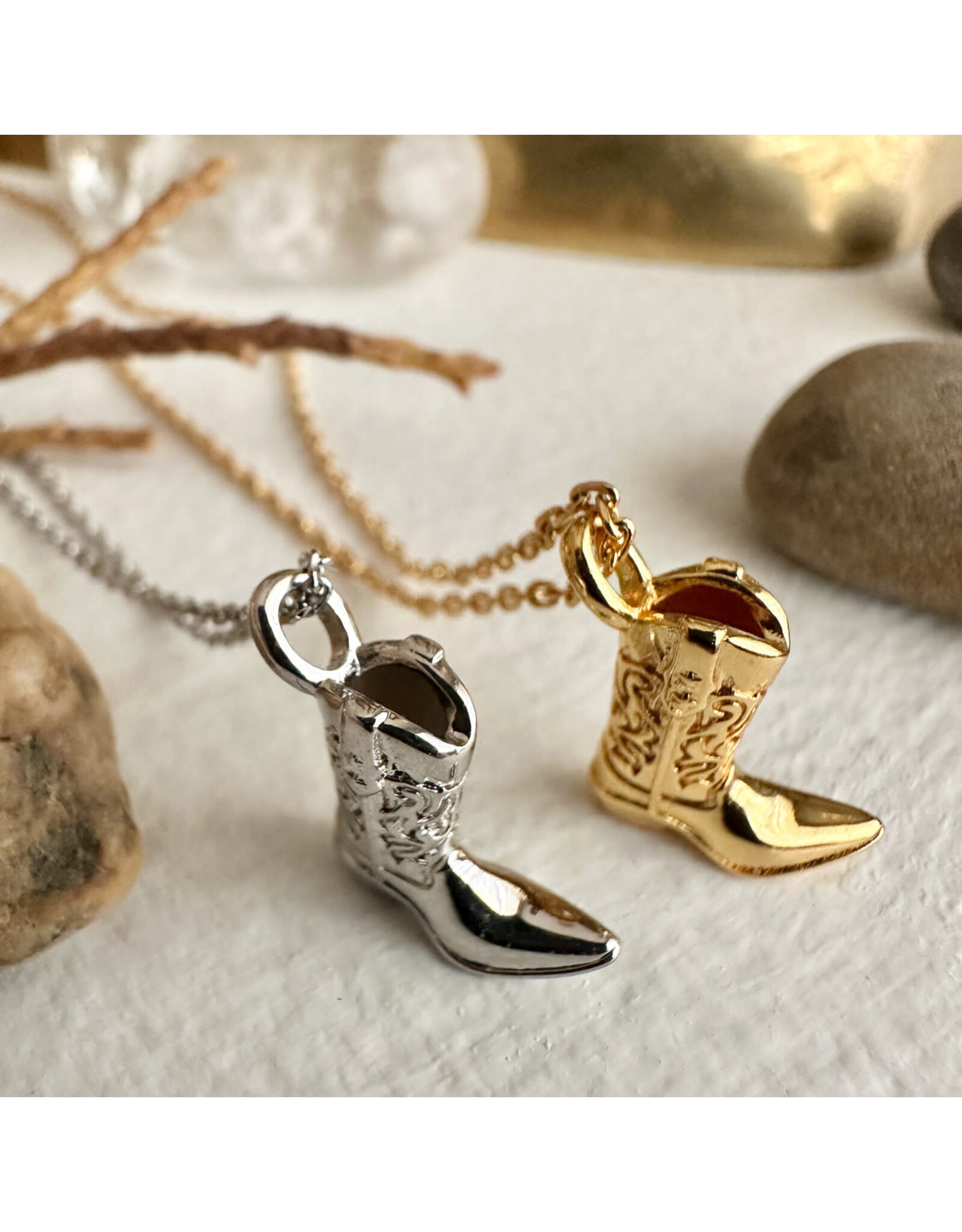 Pika & Bear Pika & Bear - "Dolly " Cowboy Boot Charm Necklace