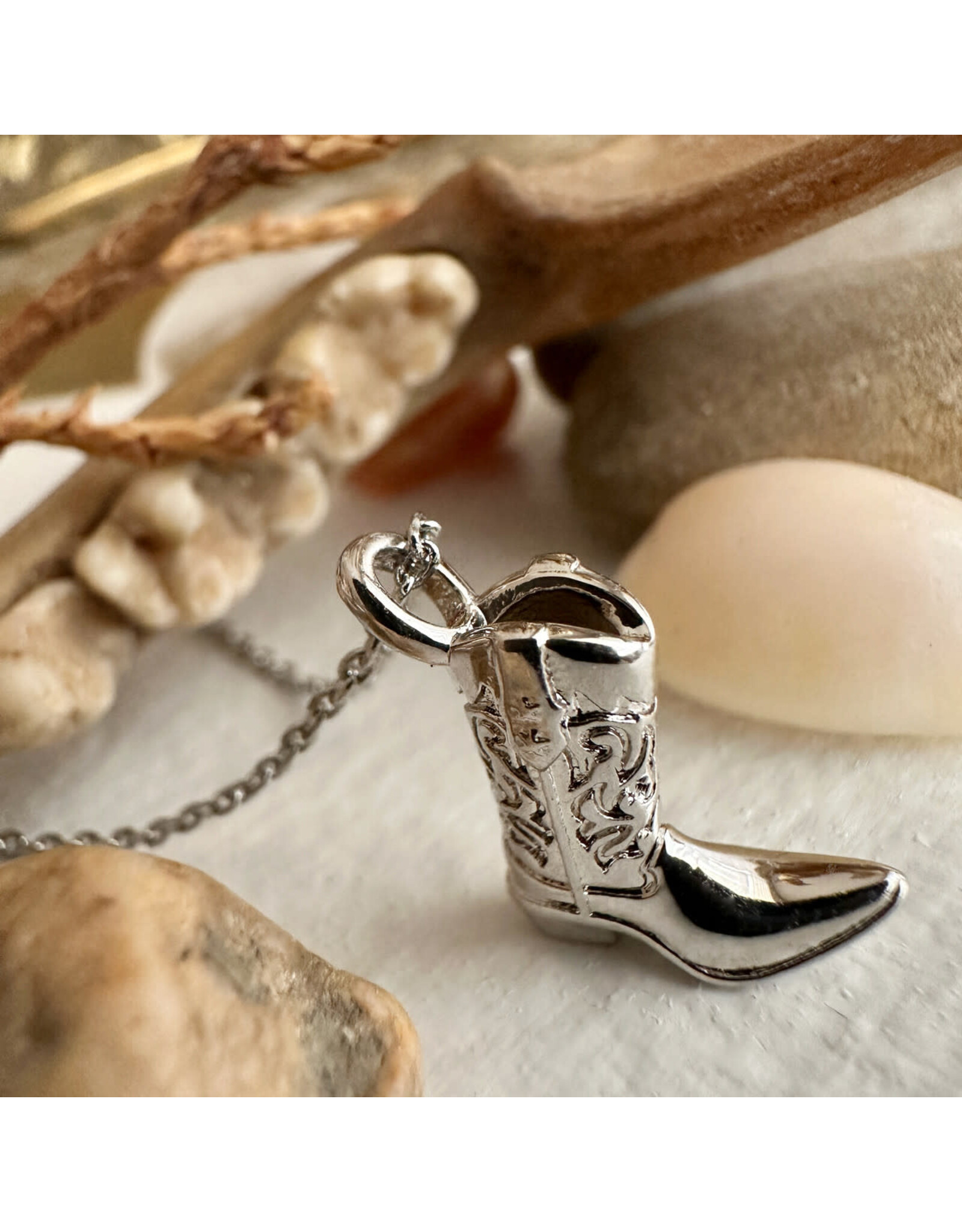 Pika & Bear Pika & Bear - "Dolly " Cowboy Boot Charm Necklace