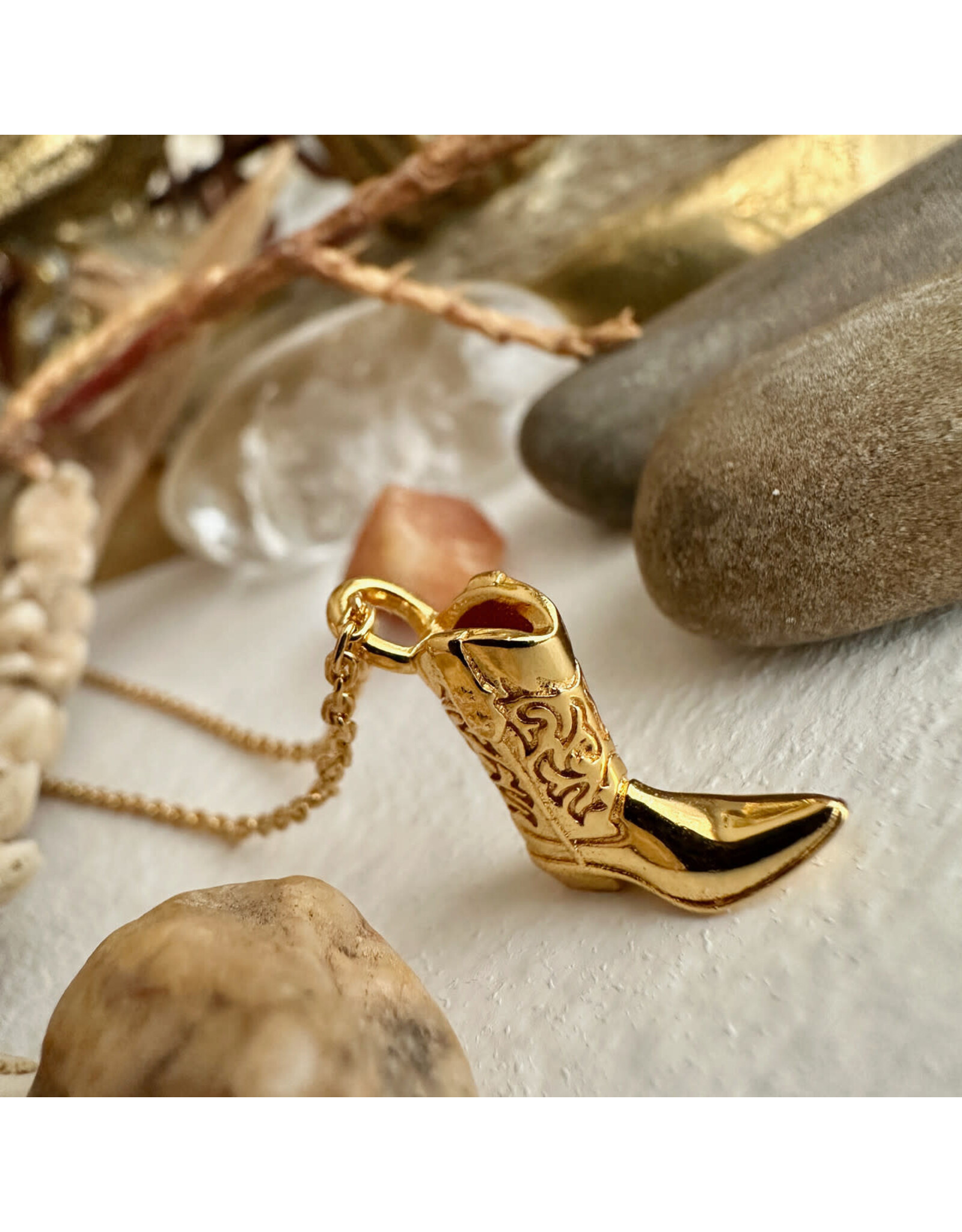 Pika & Bear Pika & Bear - "Dolly " Cowboy Boot Charm Necklace