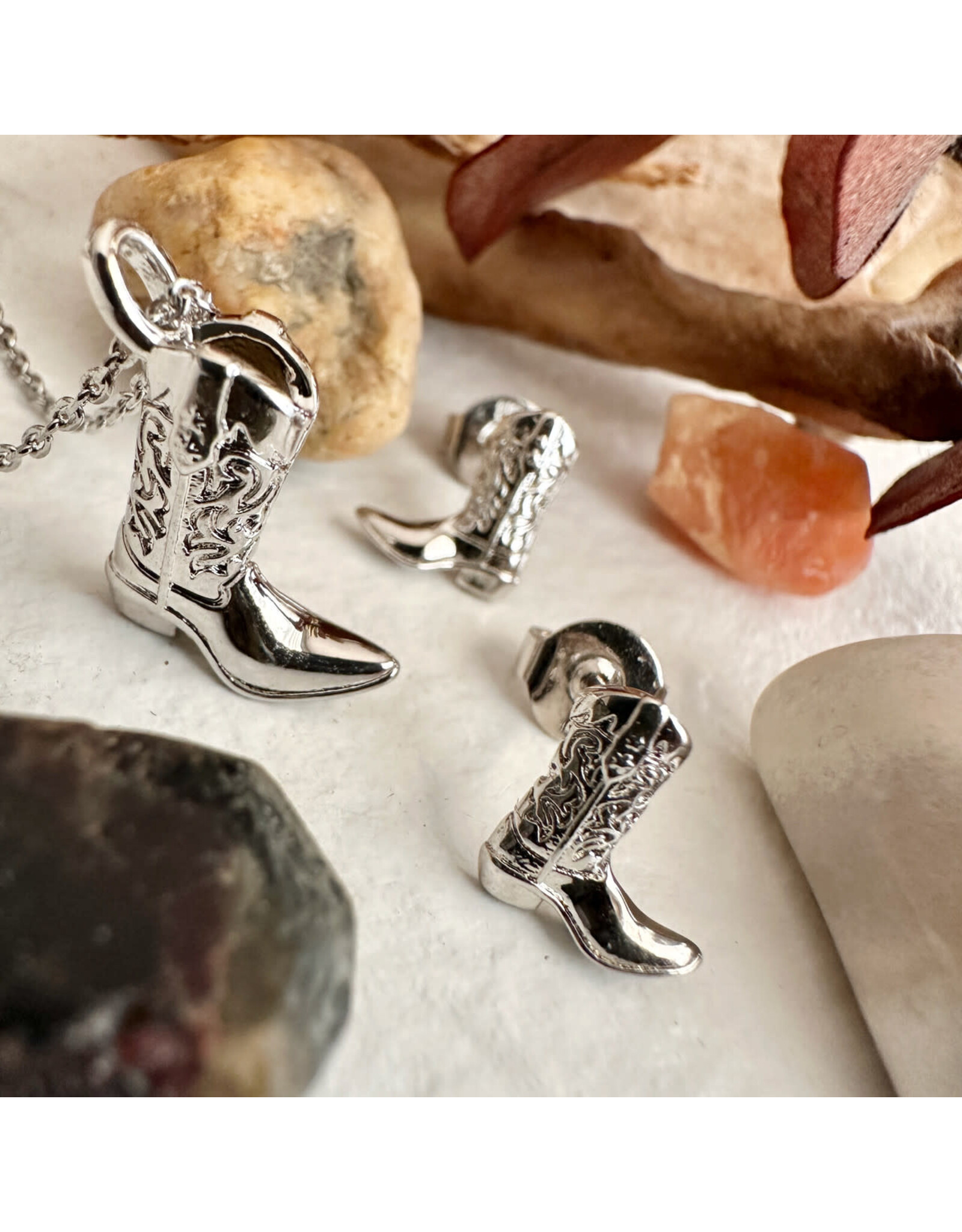 Pika & Bear Pika & Bear - "Dolly " Cowboy Boot Charm Necklace