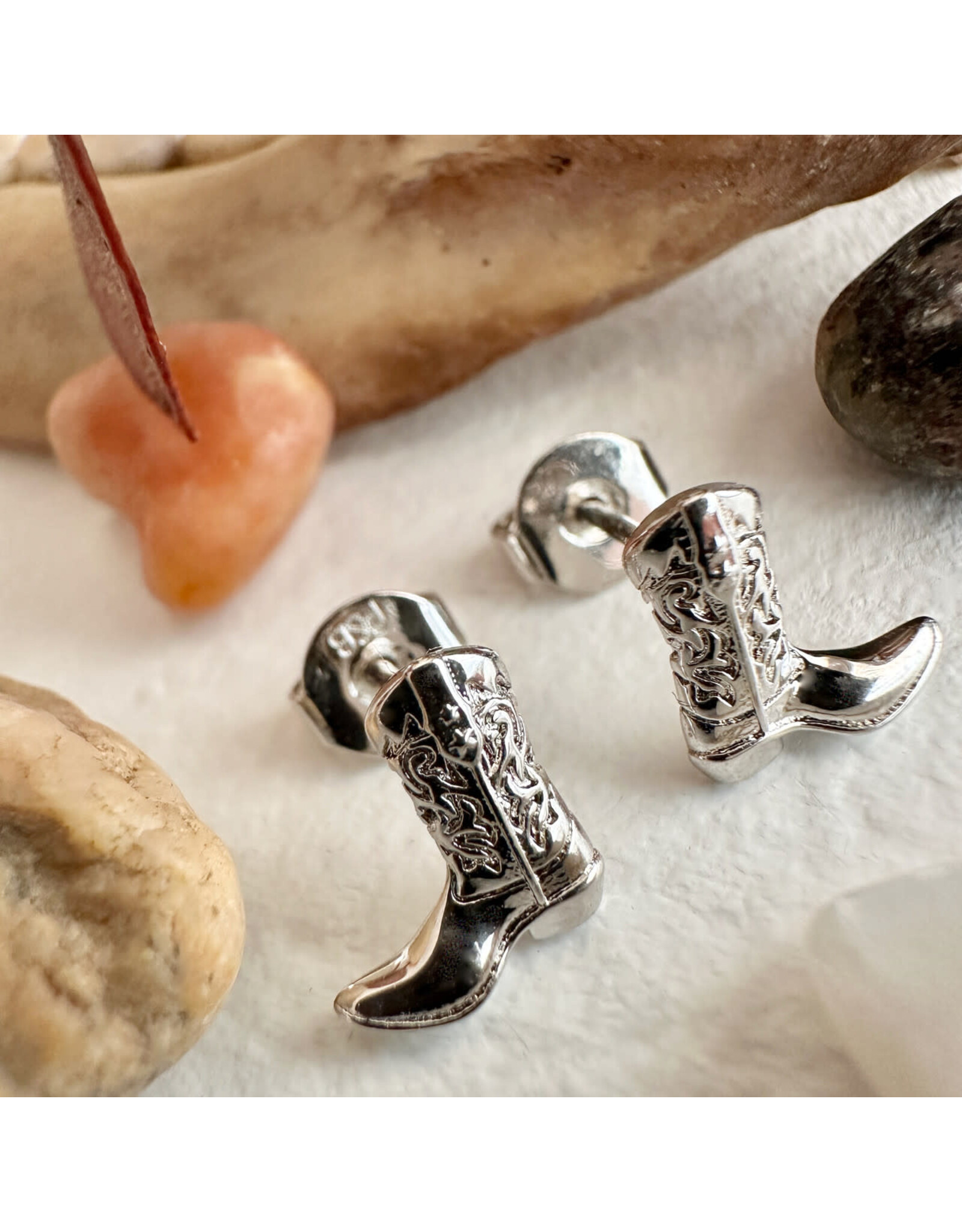 Pika & Bear Pika & Bear - "Dolly" Cowboy Boot Stud Earrings