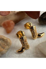 Pika & Bear Pika & Bear - "Dolly" Cowboy Boot Stud Earrings