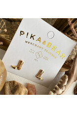Pika & Bear Pika & Bear - "Dolly" Cowboy Boot Stud Earrings