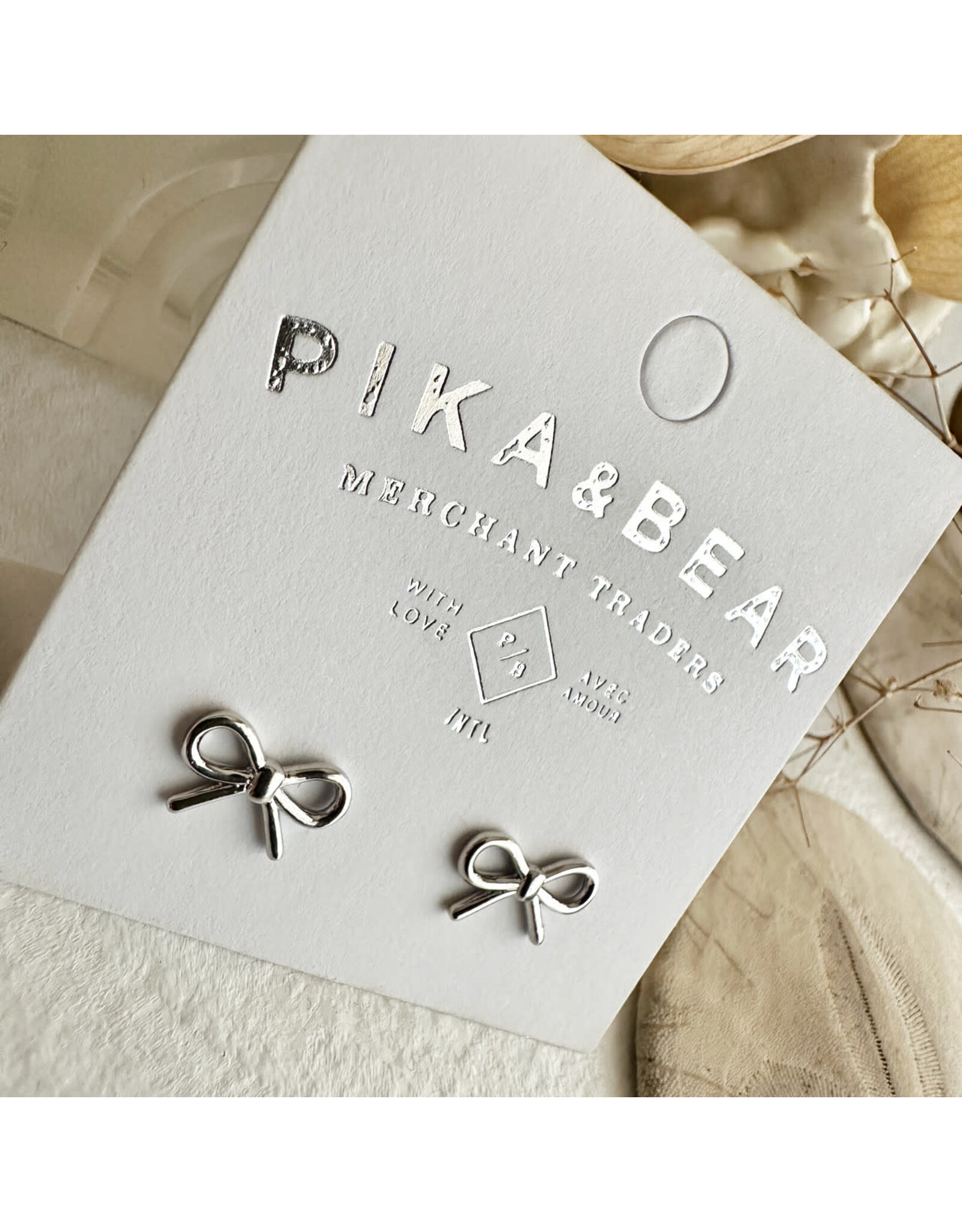 Pika & Bear Pika & Bear - "Zooey" Bow Stud Earrings