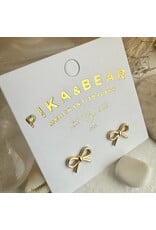 Pika & Bear Pika & Bear - "Zooey" Bow Stud Earrings