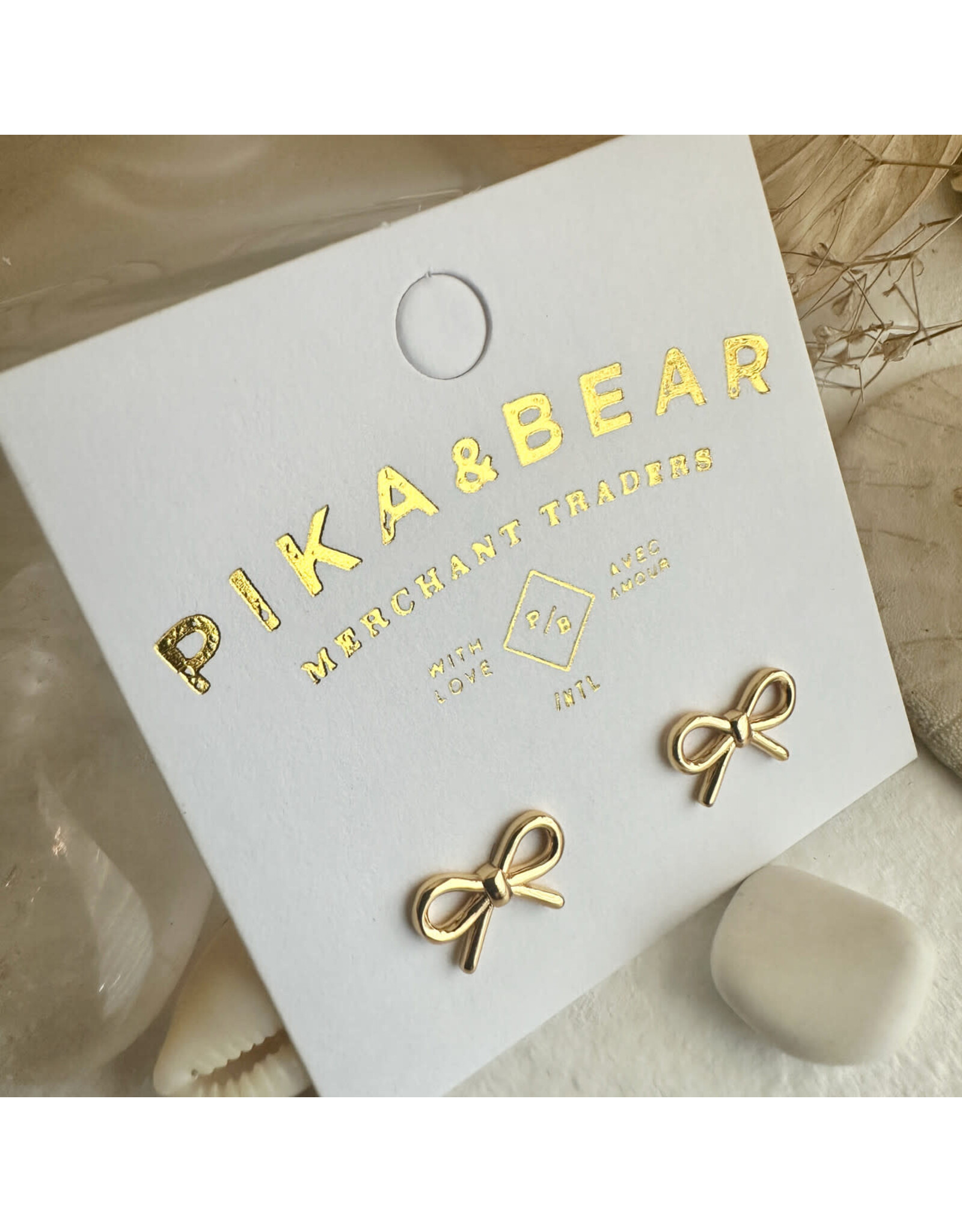 Blue Bow Stud Earrings Blue Bow Stud Earrings