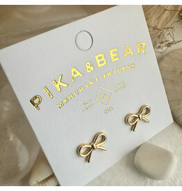 Pika & Bear Pika & Bear - "Zooey" Bow Stud Earrings