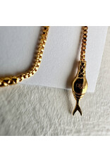 Pika & Bear Pika & Bear - "Cenchoa" Snake Threader Earrings in Gold