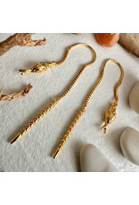 Pika & Bear Pika & Bear - "Cenchoa" Snake Threader Earrings in Gold