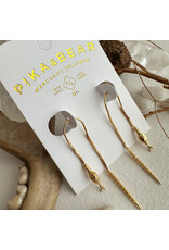 Pika & Bear Pika & Bear - "Cenchoa" Snake Threader Earrings in Gold
