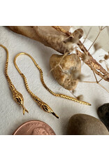Pika & Bear Pika & Bear - "Cenchoa" Snake Threader Earrings in Gold