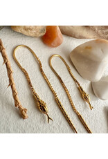 Pika & Bear Pika & Bear - "Cenchoa" Snake Threader Earrings in Gold