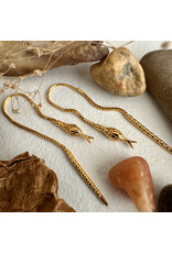 Pika & Bear Pika & Bear - "Cenchoa" Snake Threader Earrings in Gold