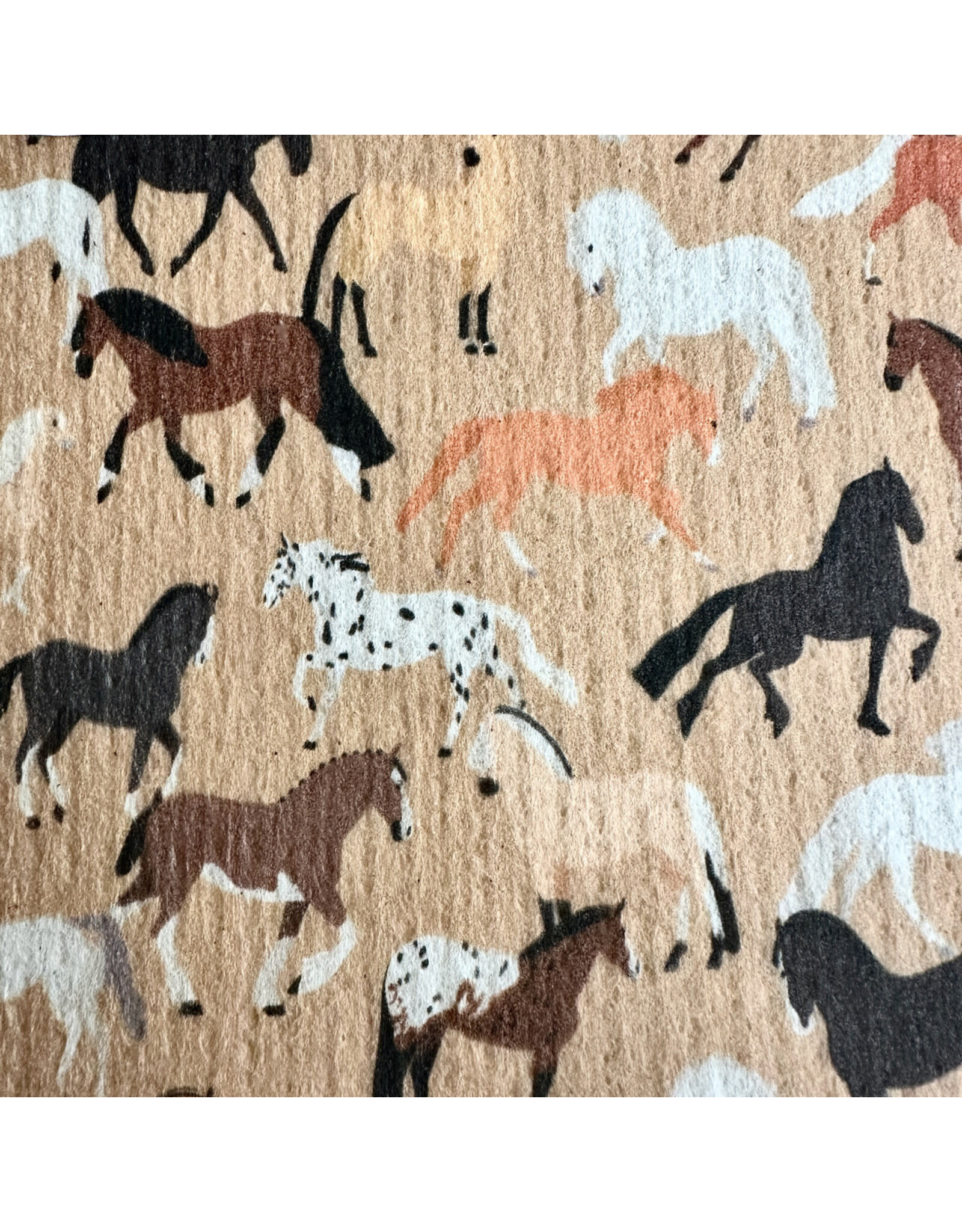 Pika & Bear Pika & Bear - "Put a Horse On It" Wild Horse Design Swedish Dishcloth