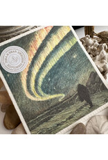 Pika & Bear Pika & Bear - 	 "Boreal" Borealis Night Scene Design Swedish Dishcloth