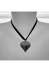 Pika & Bear Pika & Bear - "Topanga" Velvet Choker Necklace with Heart Pendant