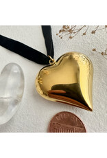 Pika & Bear Pika & Bear - "Topanga" Velvet Choker Necklace with Heart Pendant