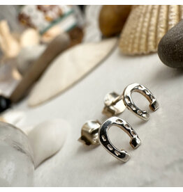 Pika & Bear Pika & Bear - "Benalto" Tiny Horseshoe Stud Earrings in Sterling Silver