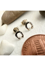Pika & Bear Pika & Bear - "Benalto" Tiny Horseshoe Stud Earrings in Sterling Silver