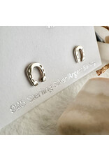 Pika & Bear Pika & Bear - "Benalto" Tiny Horseshoe Stud Earrings in Sterling Silver