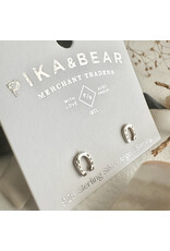 Pika & Bear Pika & Bear - "Benalto" Tiny Horseshoe Stud Earrings in Sterling Silver