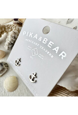 Pika & Bear Pika & Bear - "Scuttlebutt" Tiny Anchor Stud Earrings in Sterling Silver