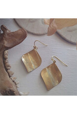Pika & Bear Pika & Bear - "Eve Ensler" Modernist Raw Brass Drop Earrings
