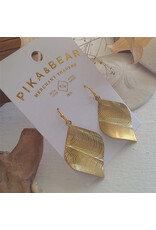 Pika & Bear Pika & Bear - "Eve Ensler" Modernist Raw Brass Drop Earrings