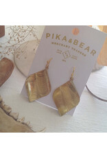 Pika & Bear Pika & Bear - "Eve Ensler" Modernist Raw Brass Drop Earrings