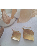 Pika & Bear Pika & Bear - "Eve Ensler" Modernist Raw Brass Drop Earrings