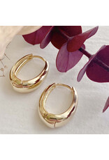 Pika & Bear Pika & Bear - "Bjorn" Oblong Hinge Hoop Earrings