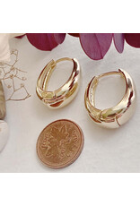 Pika & Bear Pika & Bear - "Bjorn" Oblong Hinge Hoop Earrings