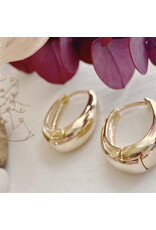 Pika & Bear Pika & Bear - "Bjorn" Oblong Hinge Hoop Earrings