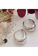 Pika & Bear Pika & Bear - "Bjorn" Oblong Hinge Hoop Earrings